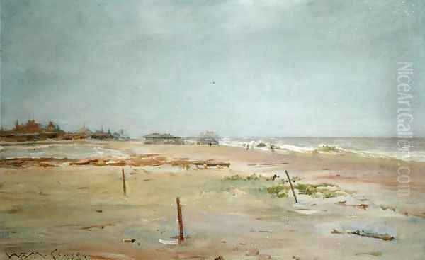 Beach Scene Oil Painting by William Merritt Chase