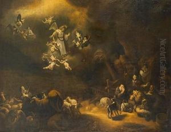 The Annunciation To The Shepherds Oil Painting by Adam Colonia