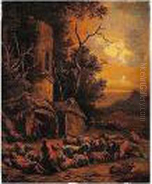 The Annunciation To The Shepherds Oil Painting by Adam Colonia