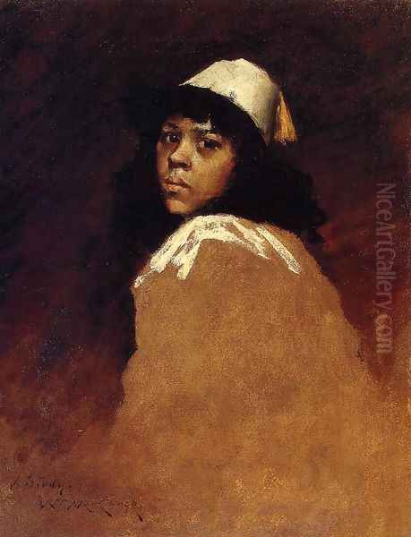 The Moroccan Girl Oil Painting by William Merritt Chase