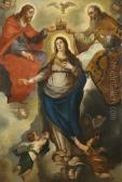 The Coronation Of The Virgin Oil Painting by Gaspar De Crayer