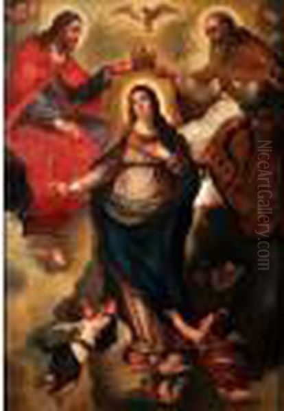 The Coronation Of The Virgin Oil Painting by Gaspar De Crayer