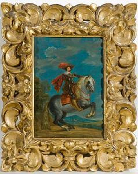 234 Reiterbildnis. General Zu Pferde Oil Painting by Gaspar De Crayer