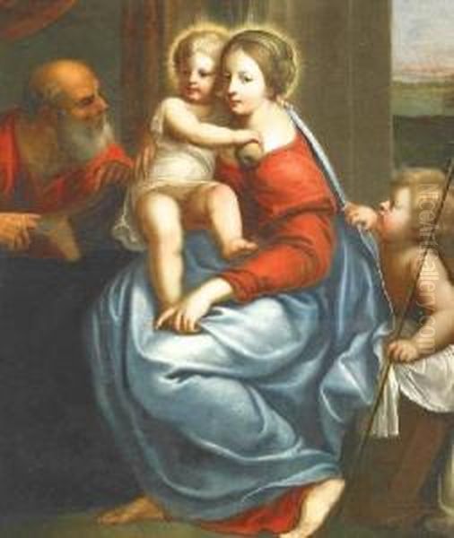 Holy Family With The Boy John Oil Painting by Gaspar De Crayer