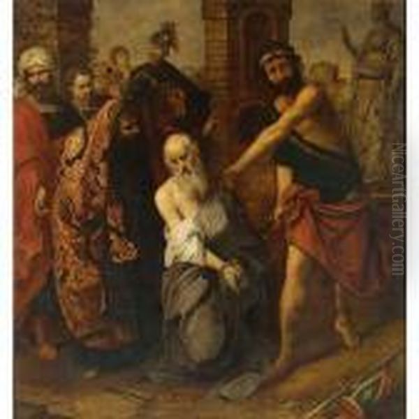 The Martyrdom Of St. Blaise Oil Painting by Gaspar De Crayer