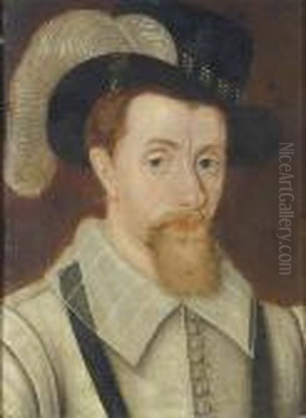 Portrait Of King James I (1603-1625) Oil Painting by John de Critz