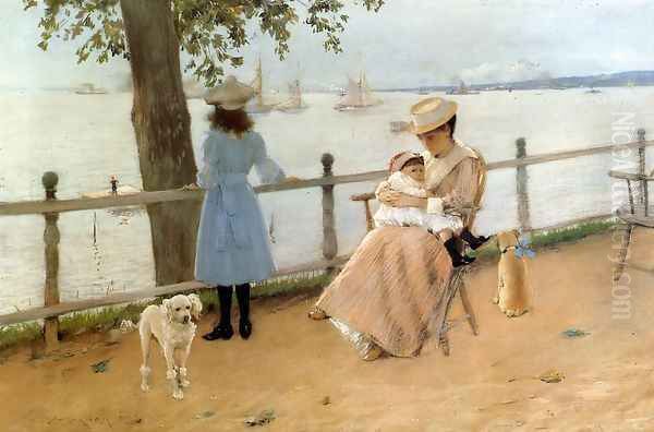 Afternoon by the Sea aka Gravesend Bay Oil Painting by William Merritt Chase