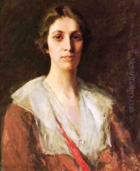 Miss Mary Margaret Sweeny Oil Painting by William Merritt Chase