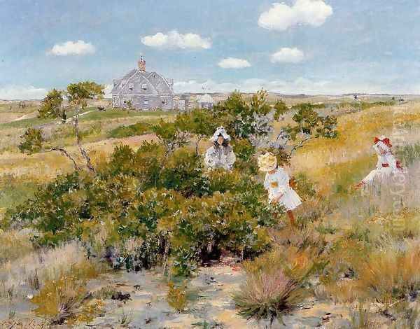 The Bayberry Bush Oil Painting by William Merritt Chase