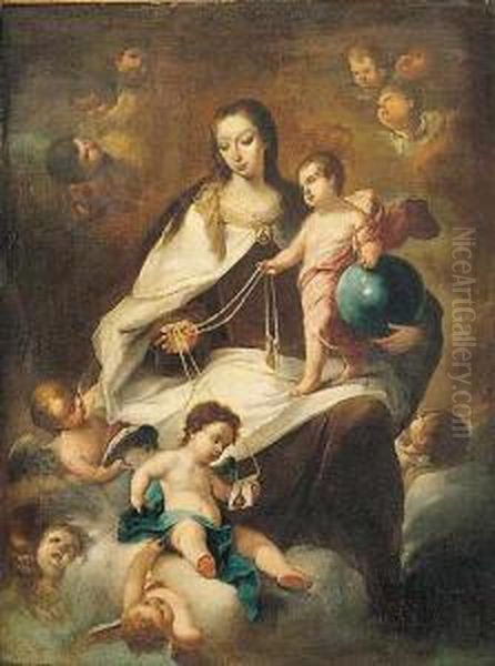 La Virgen Del Carmen Oil Painting by Juan De Espinal