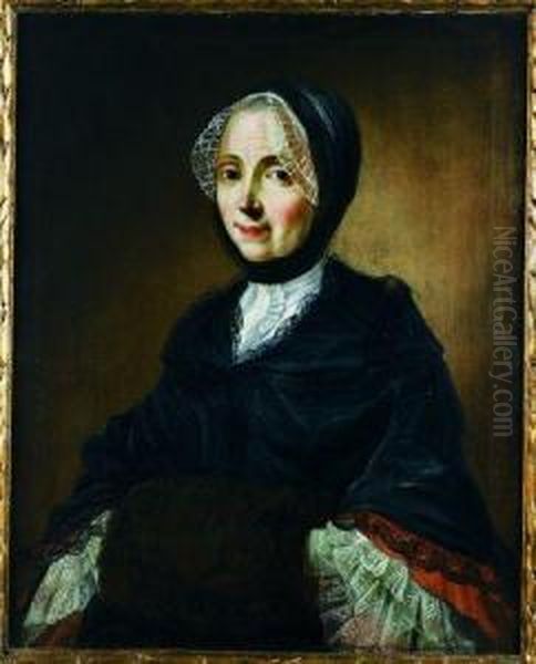 Portrait D'une Dame De Malte Oil Painting by Antoine de Favray