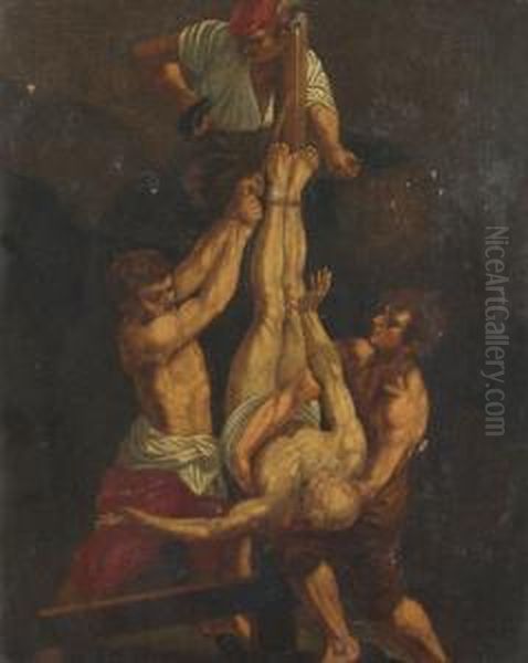 Il Martirio Di San Pietro Oil Painting by Orazio De Ferrari