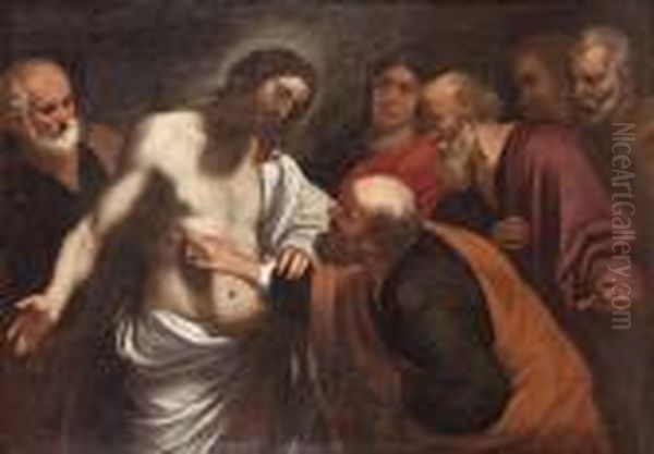 The Incredulity Of Saint Thomas Oil Painting by Orazio De Ferrari