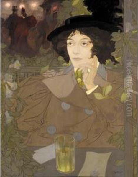 Le Buveur D'absinthe Oil Painting by Georges de Feure