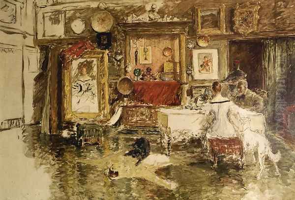 The Tenth Street Studio I Oil Painting by William Merritt Chase