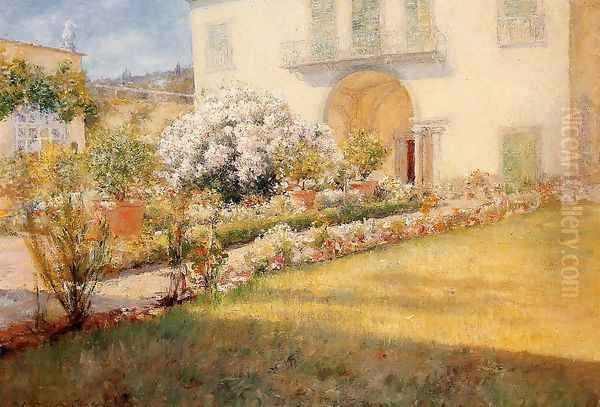 A Florentine Villa Oil Painting by William Merritt Chase