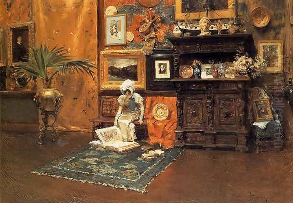 In The Studio2 Oil Painting by William Merritt Chase