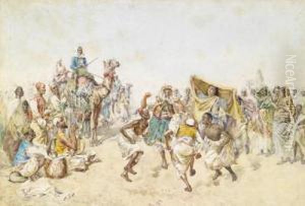 Orientalisches Motiv Mittanzerin Oil Painting by Mariano De Franceschi