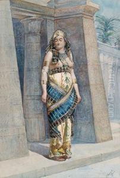 Die Frau Des Pharao Oil Painting by Mariano De Franceschi