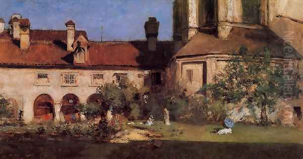 The Cloisters Oil Painting by William Merritt Chase