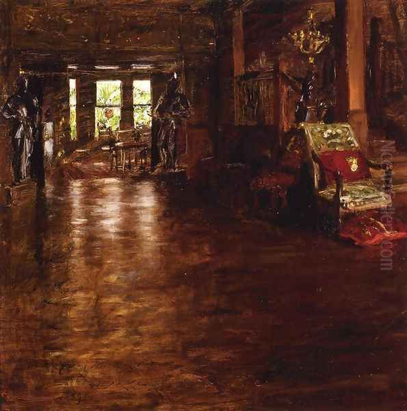 Interior Oak Manor Oil Painting by William Merritt Chase