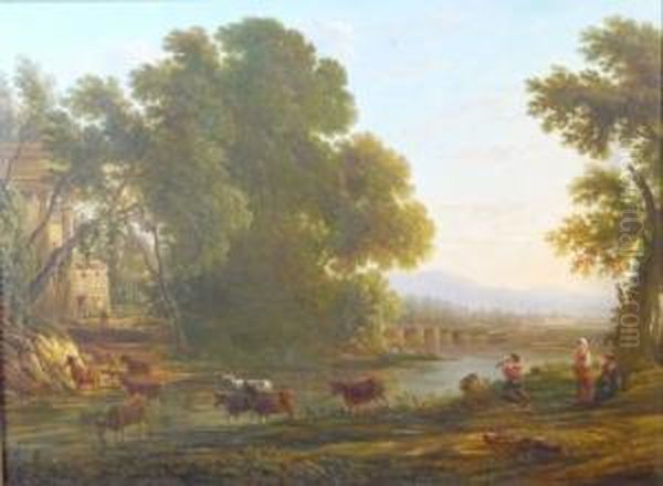  Scene Pastorale  Oil Painting by Victor DeGrailly