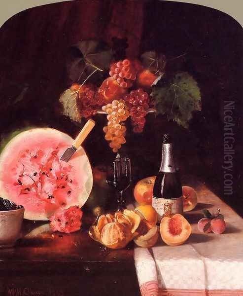 Still Life with Watermelon Oil Painting by William Merritt Chase