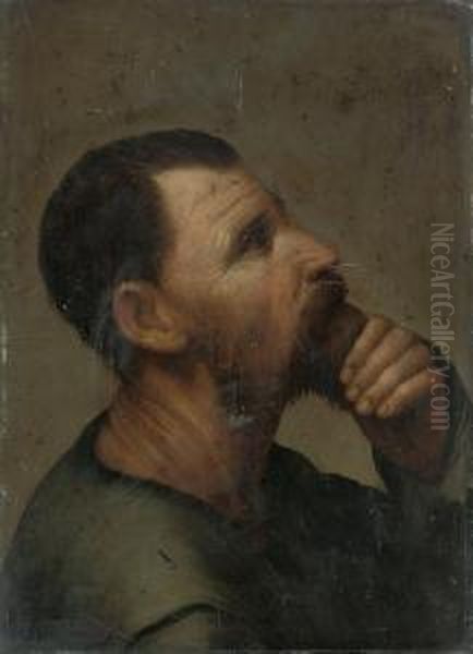 Head Study Of A Man In Profile Oil Painting by Pieter de Grebber