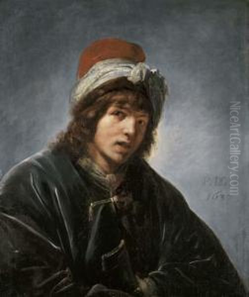 Portrait Of A Young Man In Persian Dress Oil Painting by Pieter de Grebber