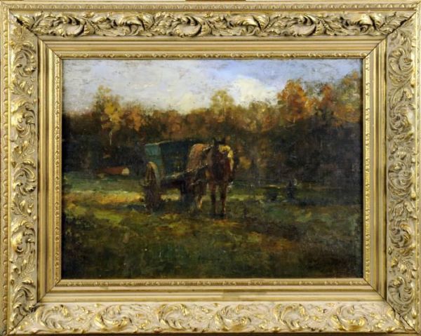 Le Cheval De Labour Oil Painting by Jean-Baptiste De Greef