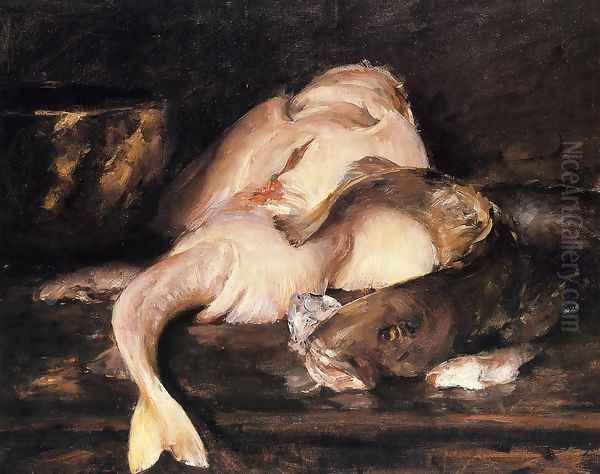 Still Life, Fish, 1912 Oil Painting by William Merritt Chase