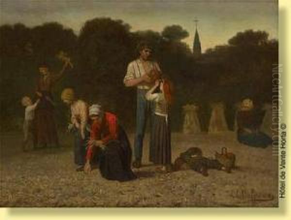 La Moisson Oil Painting by Charles de Groux