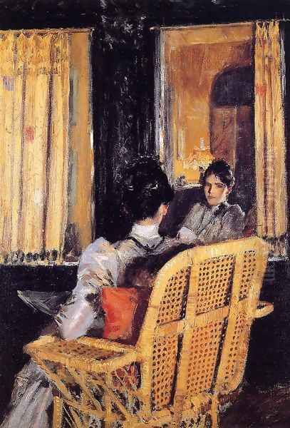 Reflection Oil Painting by William Merritt Chase