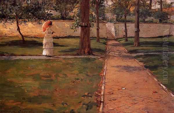 In Brooklyn Navy Yard Oil Painting by William Merritt Chase