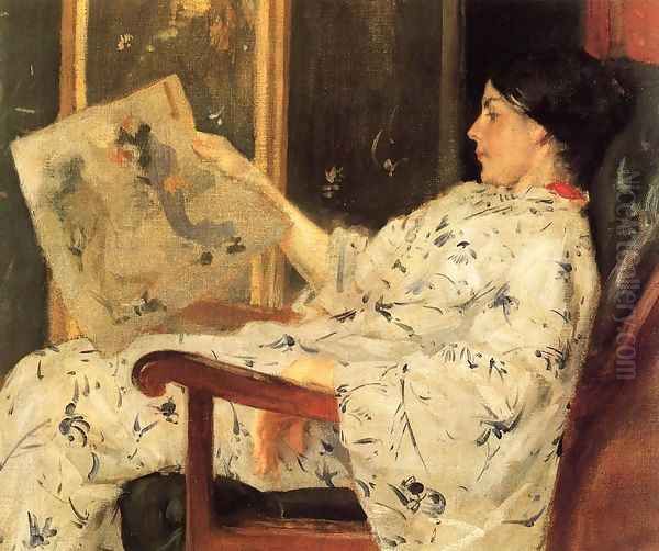 Japanese Print Oil Painting by William Merritt Chase