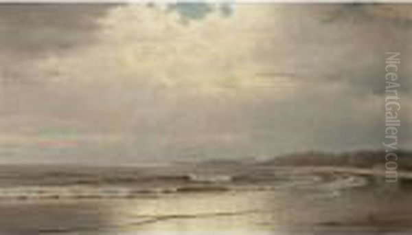 Biddeford Beach, Maine Oil Painting by William Frederick de Haas