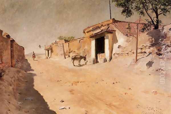 Spanish Village Oil Painting by William Merritt Chase