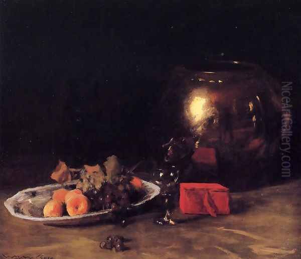 The Big Brass Bowl Oil Painting by William Merritt Chase