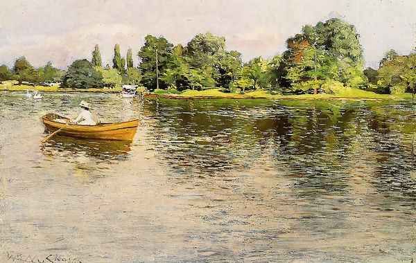 Summertime Oil Painting by William Merritt Chase