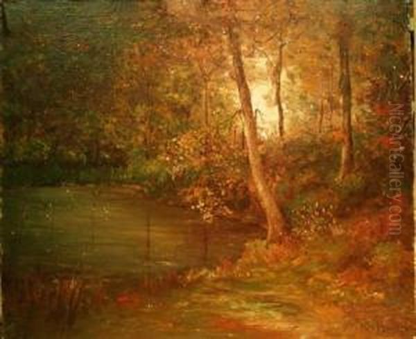 Forest Landscape Oil Painting by Franklin De Haven