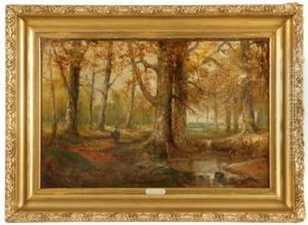 A Walk In The Woods Oil Painting by Franklin De Haven