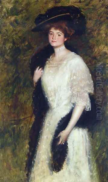 Ms Helen Dixon Oil Painting by William Merritt Chase