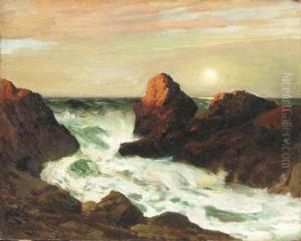 The Rocky Coast Oil Painting by Franklin De Haven