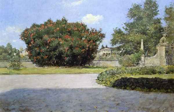 The Big Oleander Oil Painting by William Merritt Chase