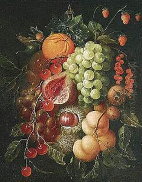 Bodegon De Uvas Con Higo, Naranja Y Otras Frutas Oil Painting by Cornelis De Heem