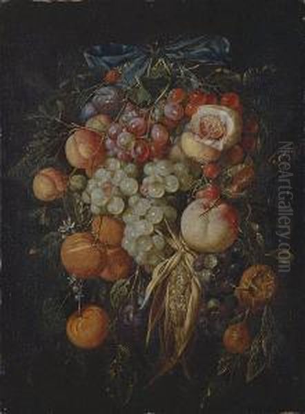 Guirnalda De Frutos Oil Painting by Cornelis De Heem