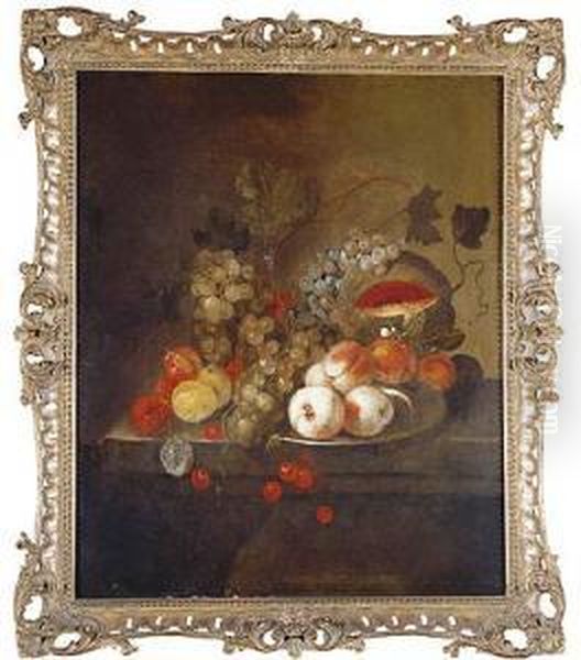 Bodegon De Frutas Oil Painting by Cornelis De Heem