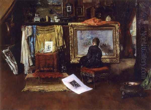 The Inner Studio, Tenth Street Oil Painting by William Merritt Chase