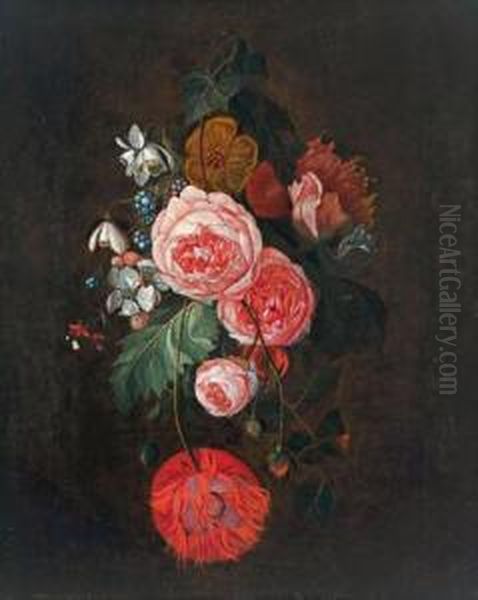 Natura Morta Floreale Oil Painting by David Cornelisz. de Heem