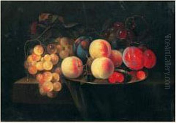 Nature Morte Aux Fruits Oil Painting by David Cornelisz. de Heem